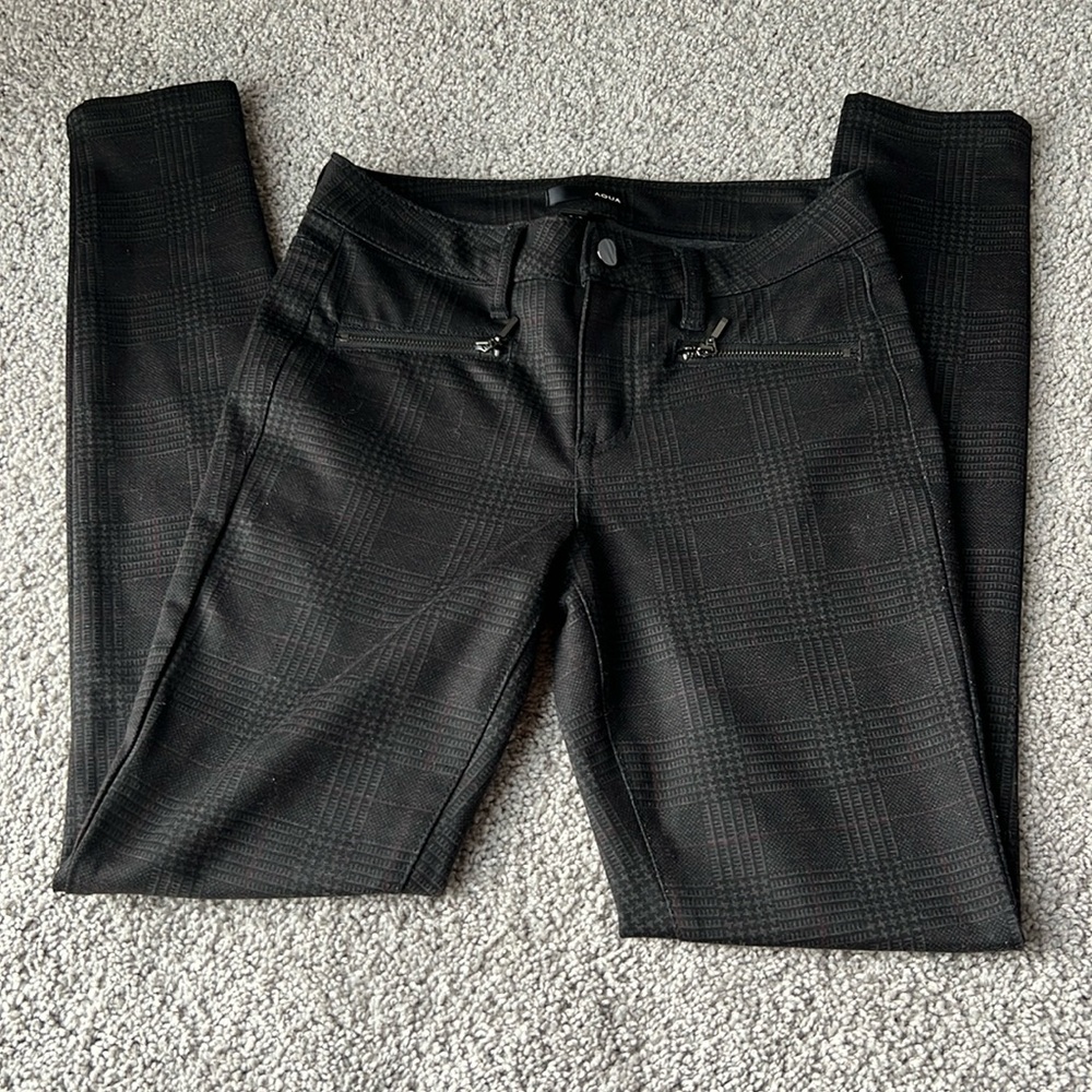 Aqua plaid leggings SZ S